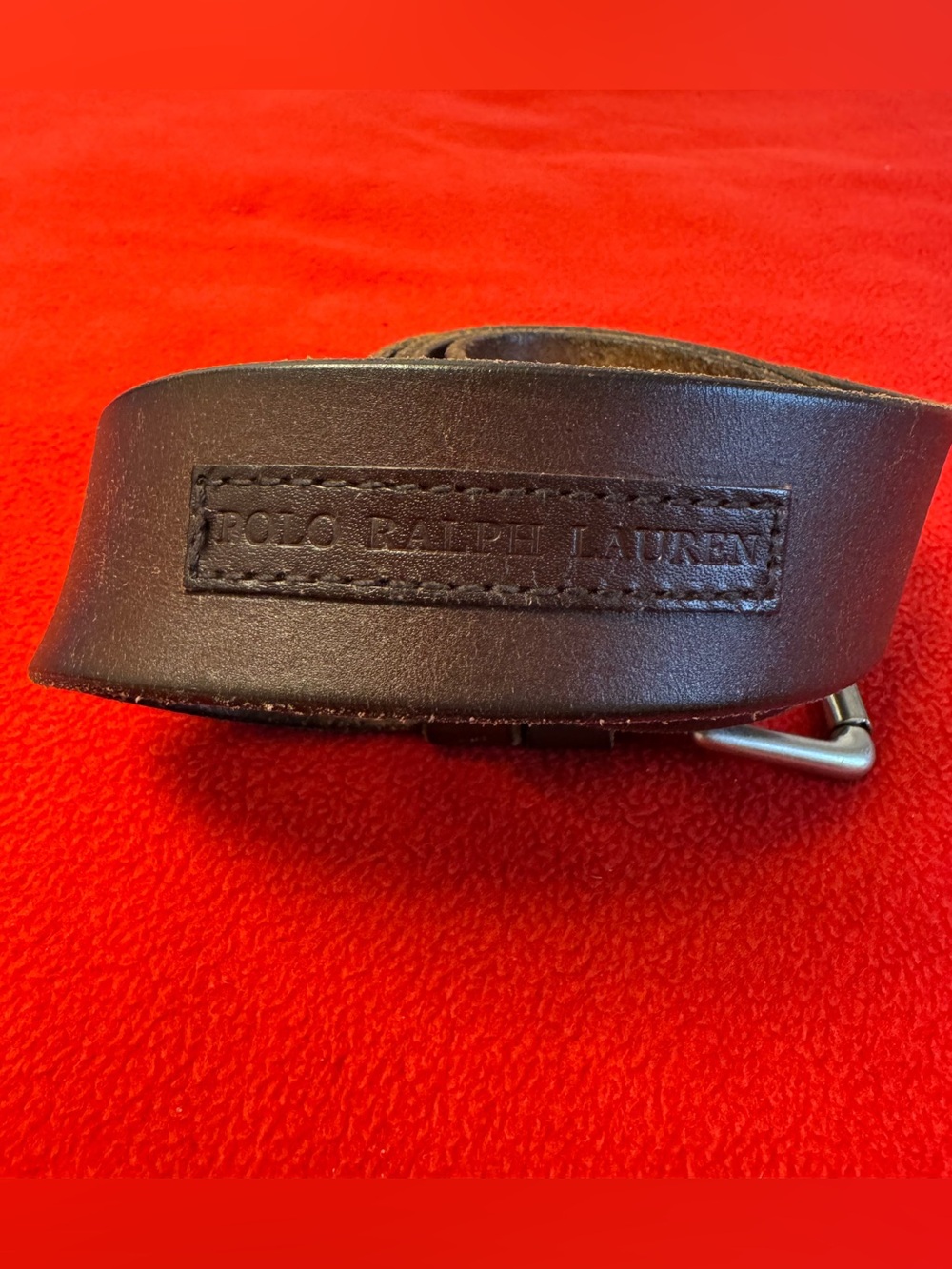 Polo Ralph Lauren Brown Adjustable Men's Dress Belt with Buckle Size 44/110